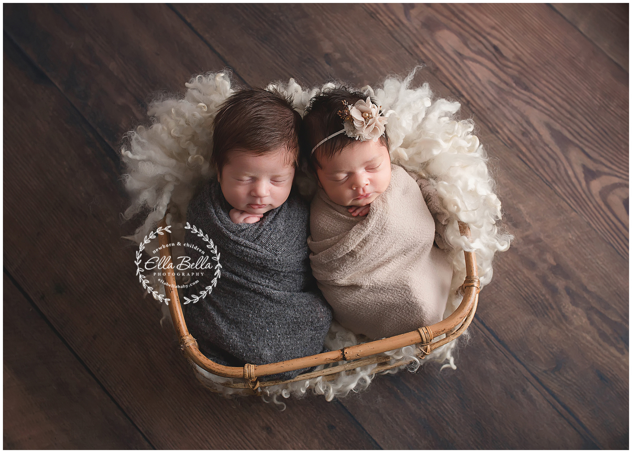 Twin Tummy Time Session | Gainesville FL Baby Photographer